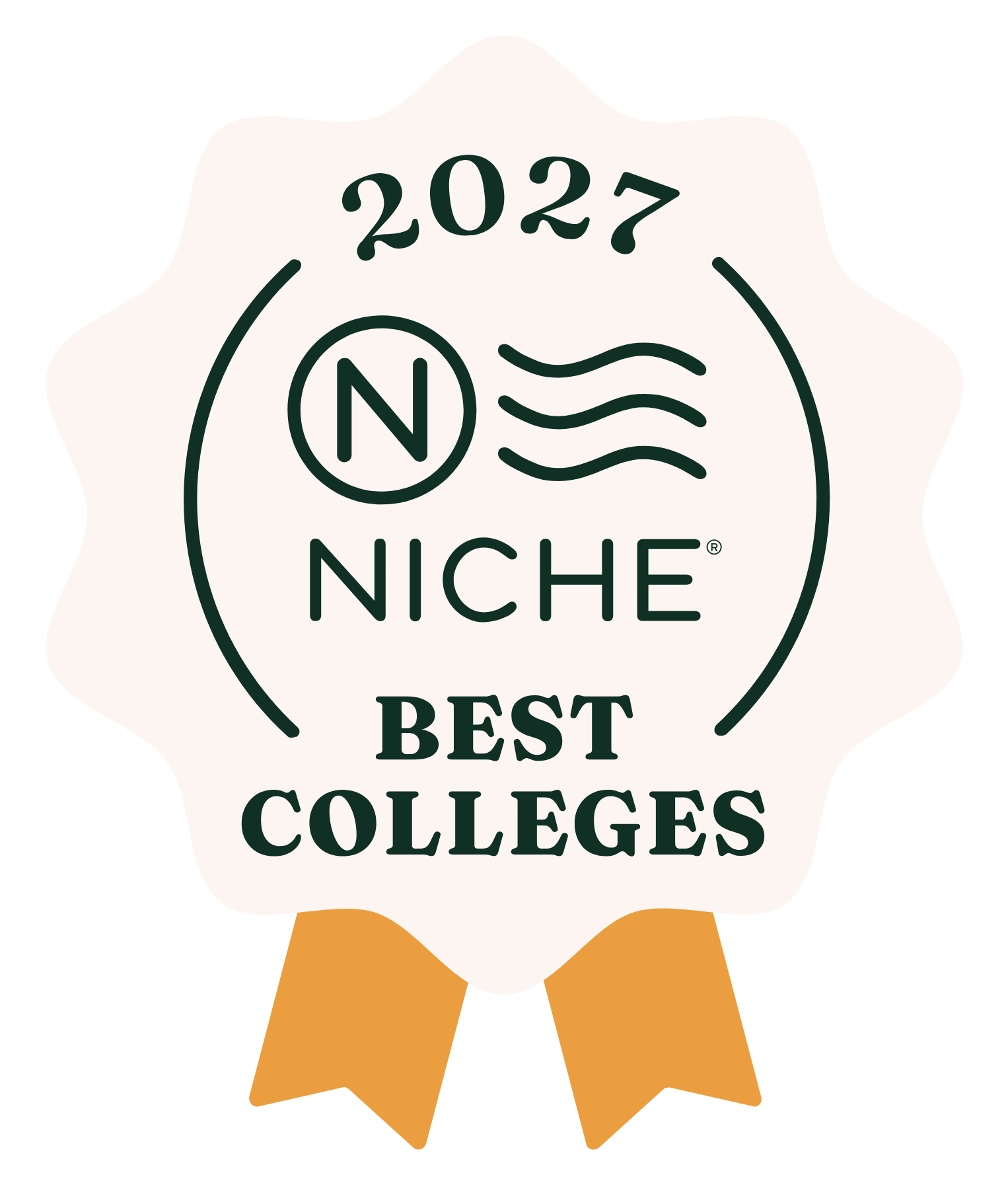 Badge awarded by Niche.con for Best Colleges in 2027.