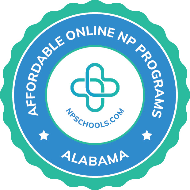 Badge awarded by NPSchoold.com for Affordable Online NP Programs in Alabama