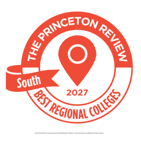 Badge awarded by The Princeton Review for Best Regional Colleges in the South in 2027.