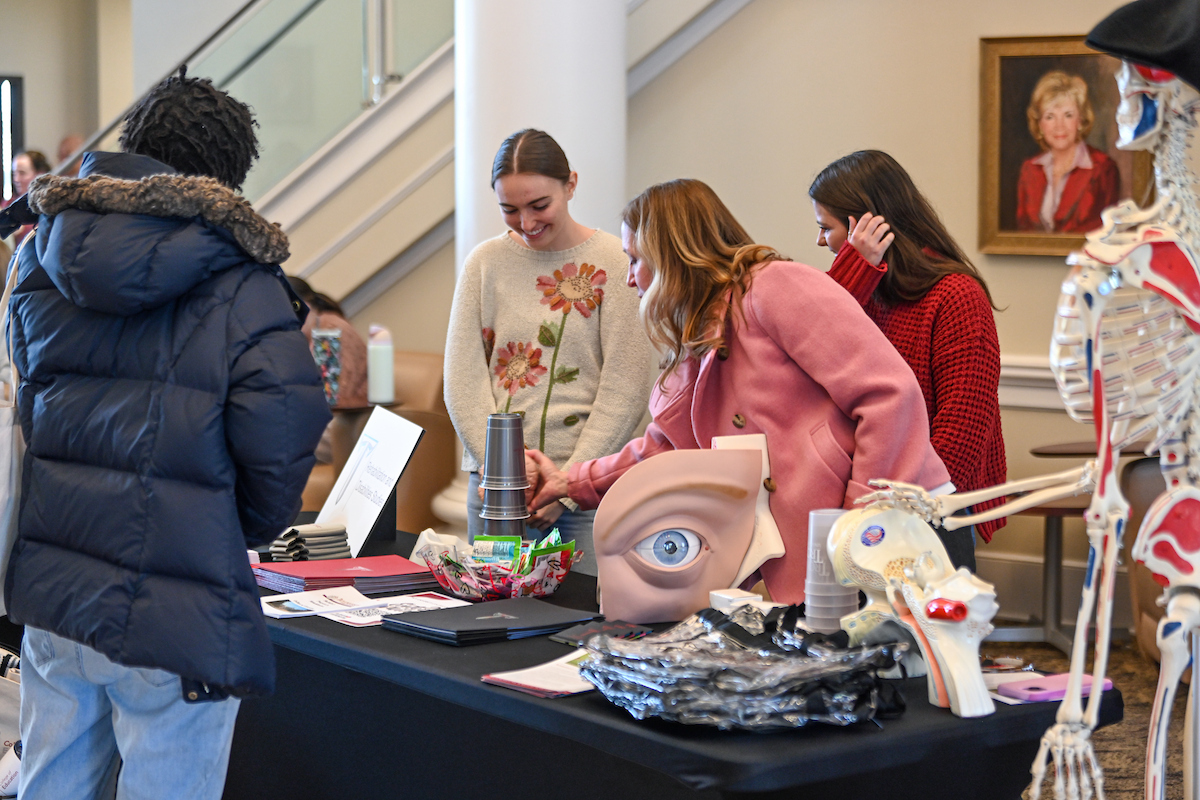 Rehabilitation and disabilities students at an event. 