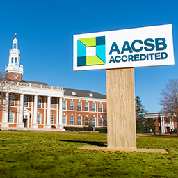 TROY Campus AACBS logo on Quad