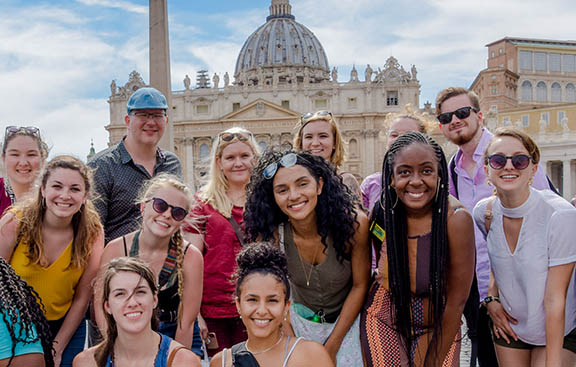 Students in Pietrsanta Italy