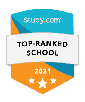 Study.com Top-Ranked School 2021 badge