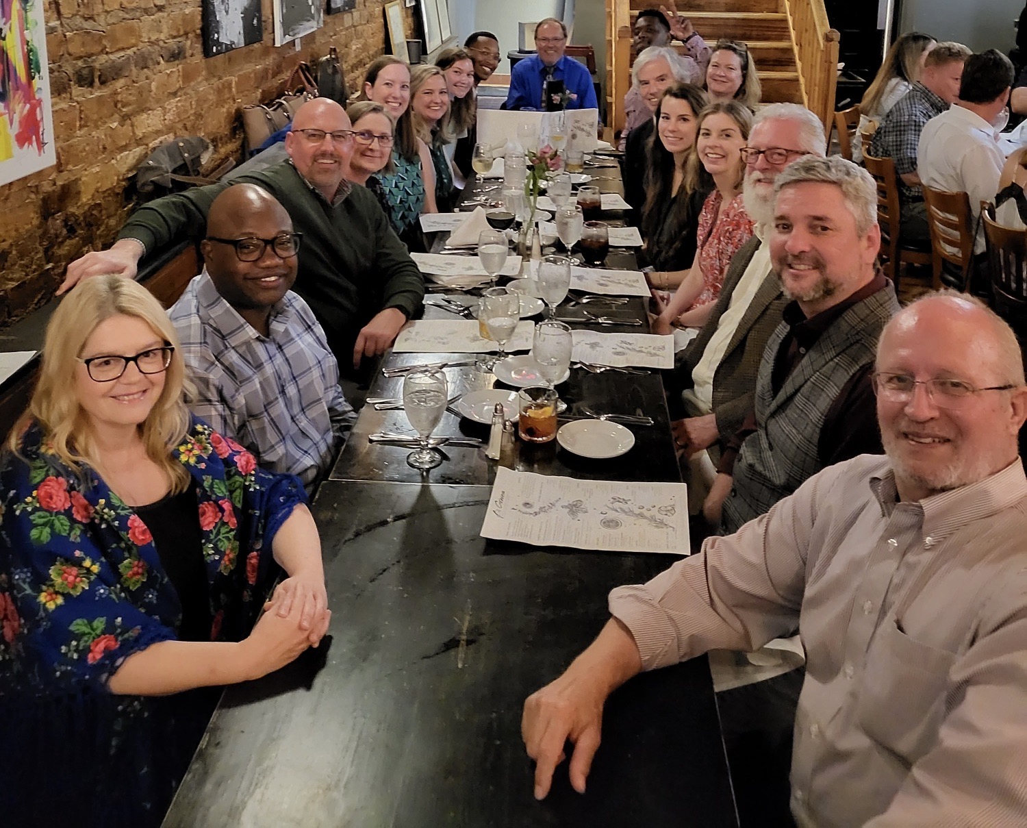 Students, Faculty, and Guests at dinner after the 2023 McPherson Mitchell Lecture in Southern History