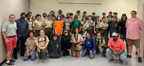 EET students and Faculty participating in Fall 2023 boyscout