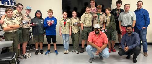 EET students and Faculty participating in Fall 2023 boyscout