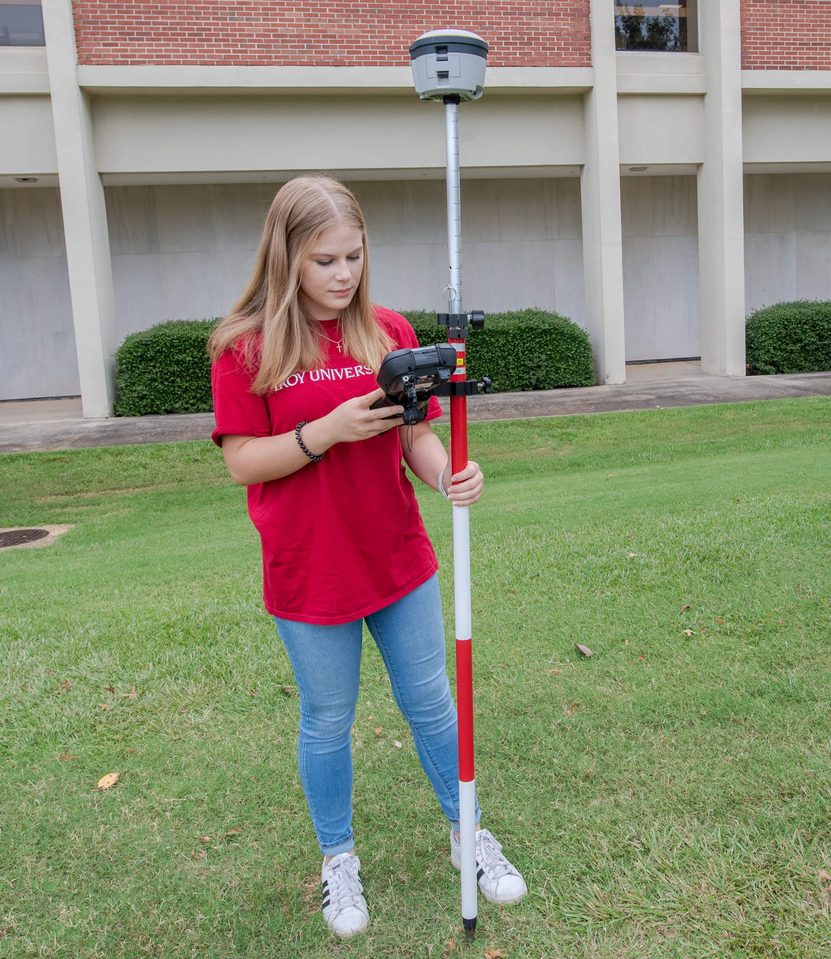 Caitlin with data collector