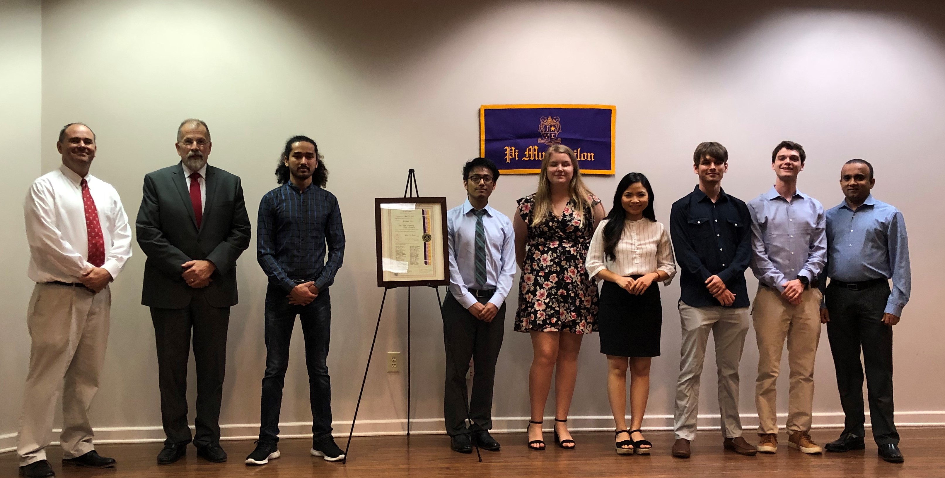 2019 Pi Mu Epsilon Inductees