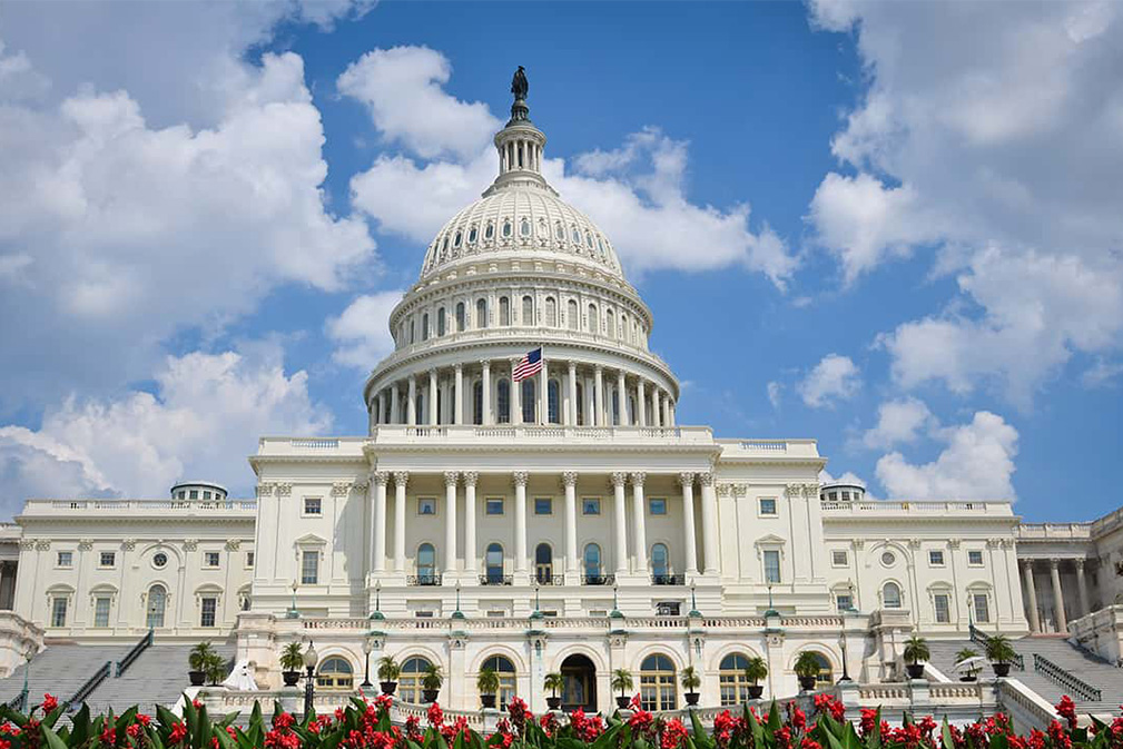Overhead view of the United States Congress while in session