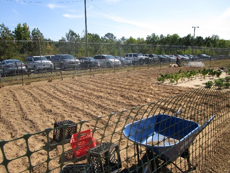 A plowed field