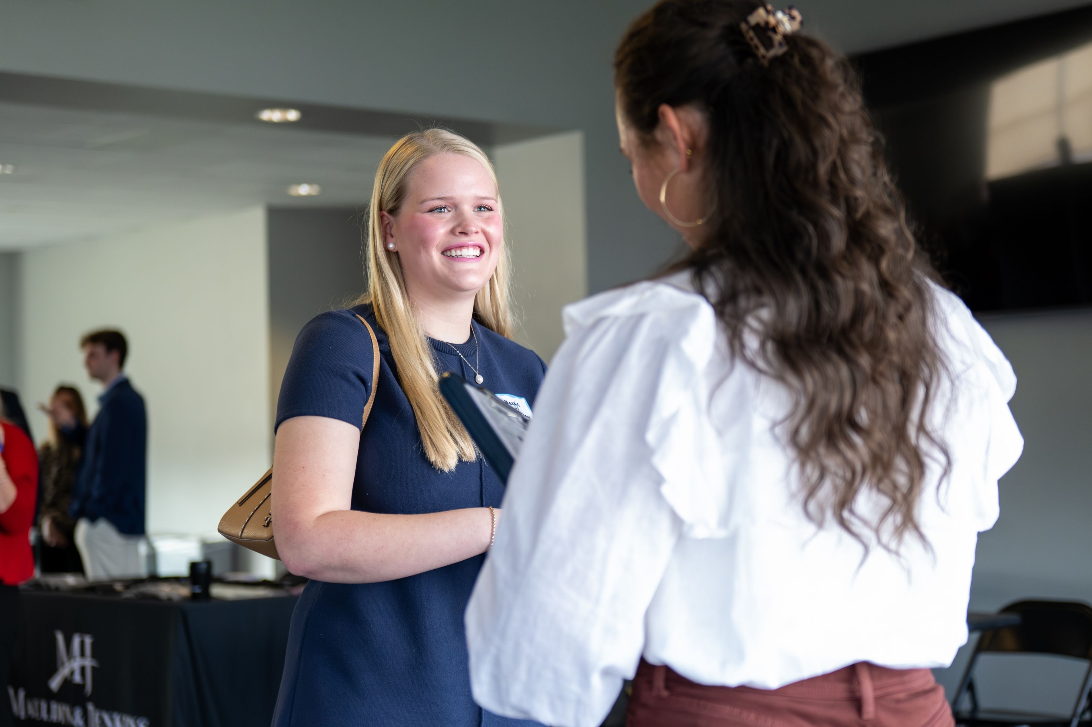 TROY students meeting with accounting firms.