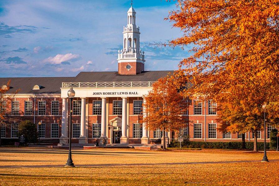 John Robert Lewis Hall on TROY's Campus houses the Sorrell College of Business.