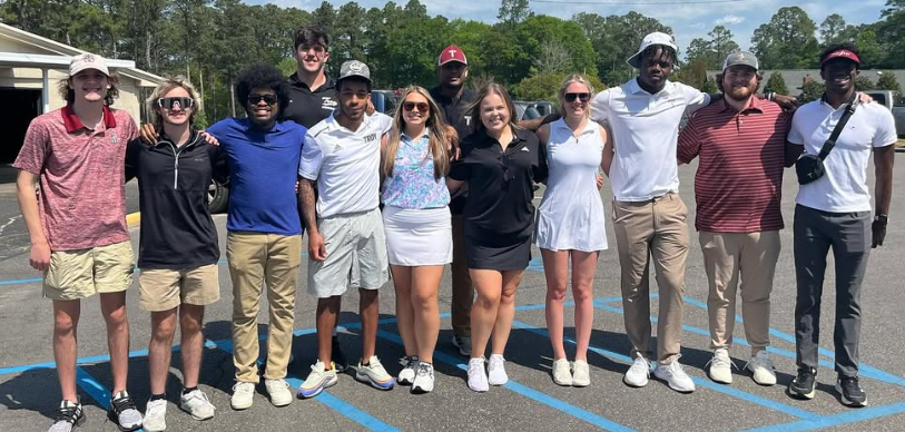 HSTM Students at the Golf Tournament