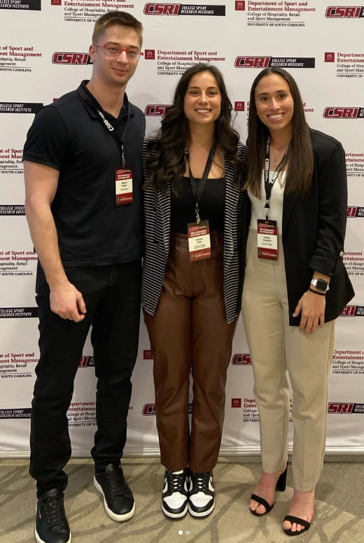 Karina, Marek, and Gabby at the College Sport Research Conference