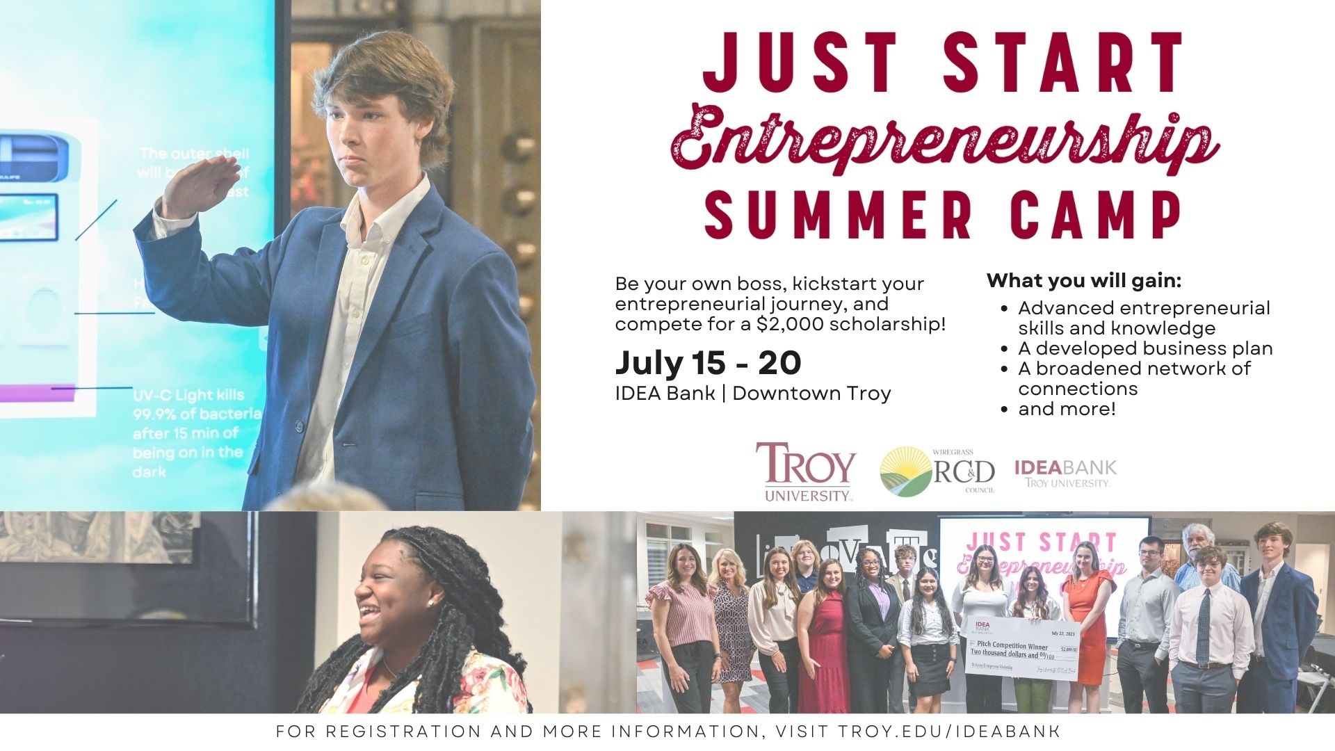 High School Entrepreneurship Camp Graphic