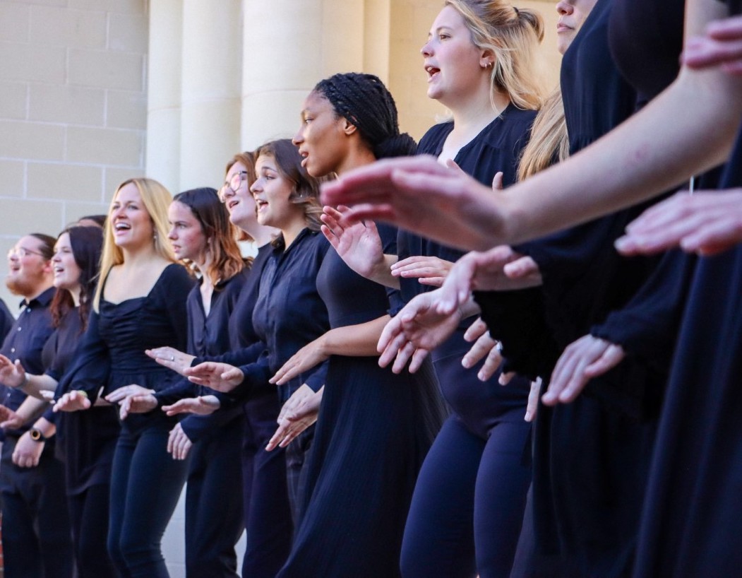 Students singing