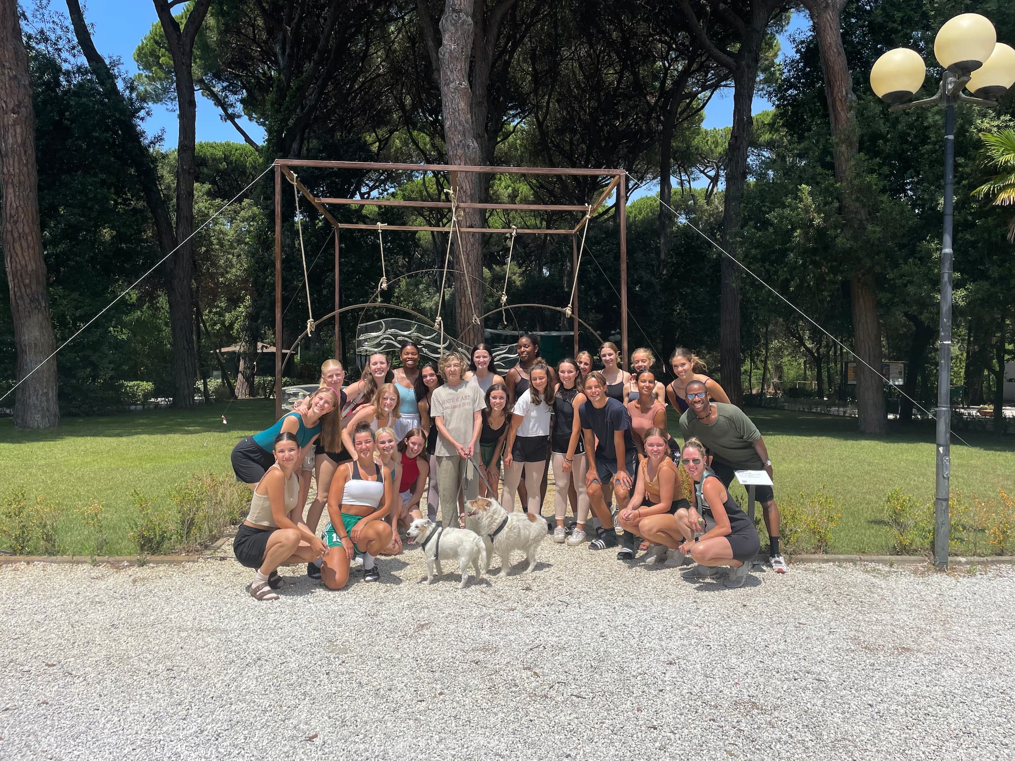 Professor James Boyd leads dance students in Pietrasanta, Italy.