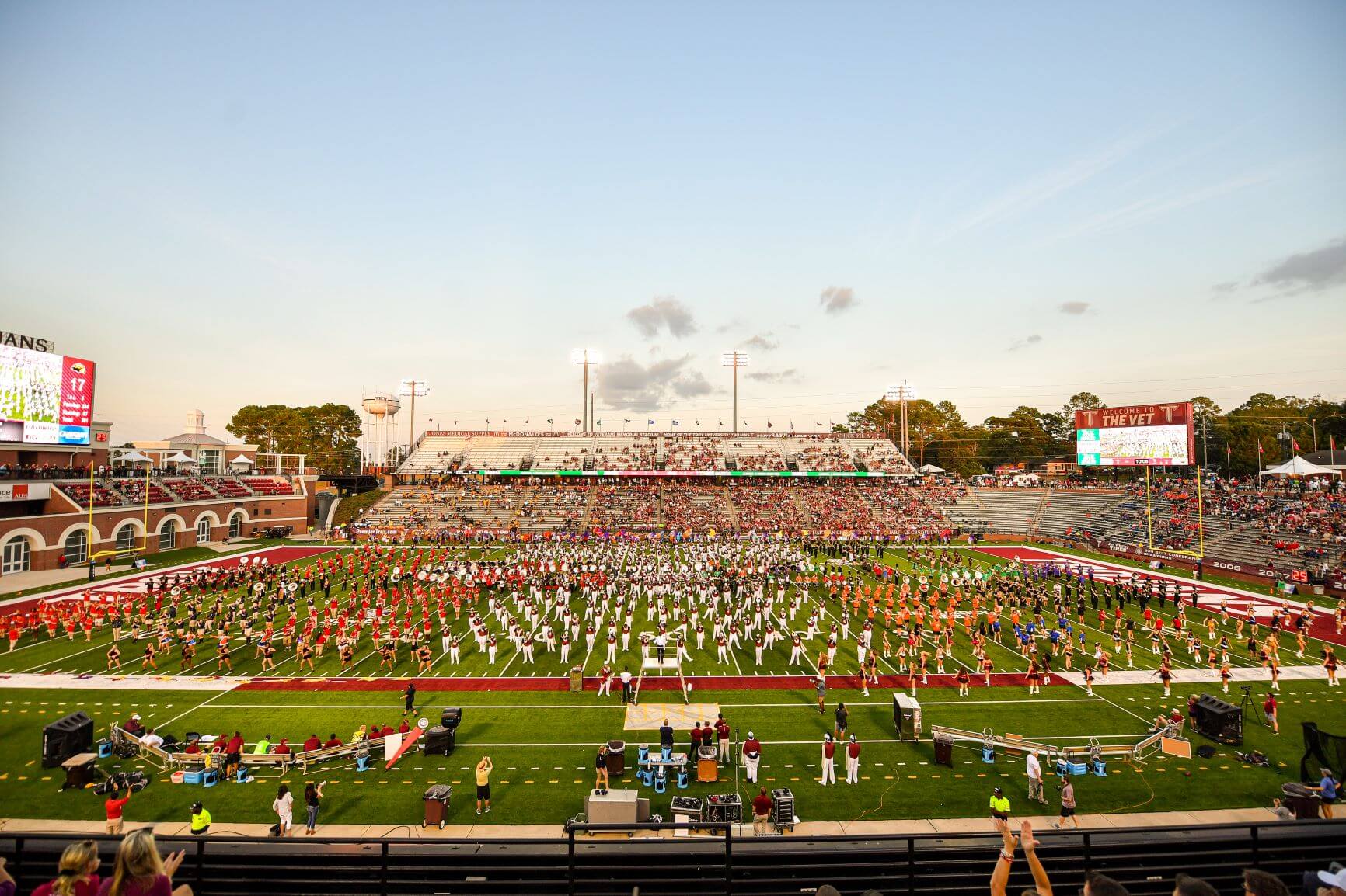 Bands on the Football Field at Band Day