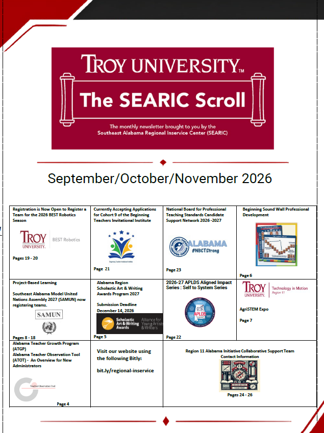 A photo of the first page of the newsletter. You can click on the this photo and it will open the newsletter