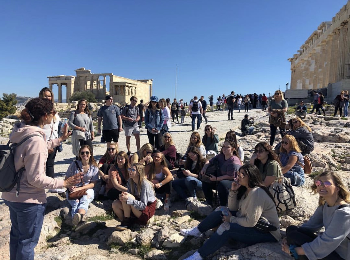 HSTM students visiting the Parthenon in Greece.