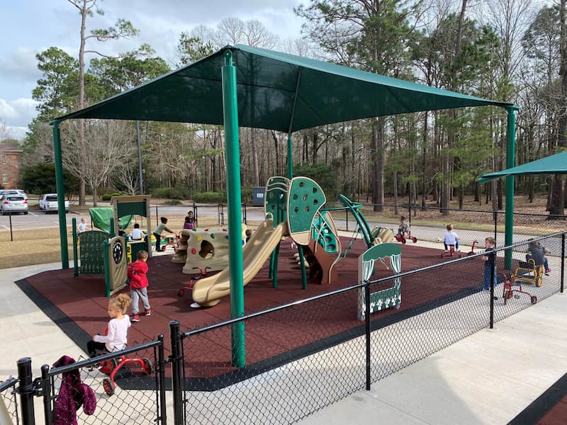 Preschoolers enjoying their playground.