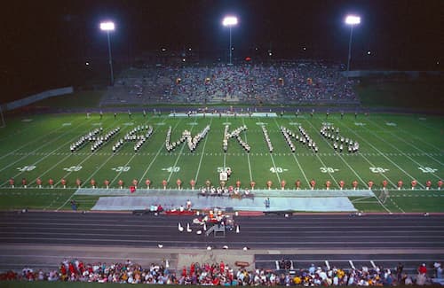 The Sound of the South helps celebrate the Trojans’ advance to the national semi-finals of Division I-AA football play in 1993.