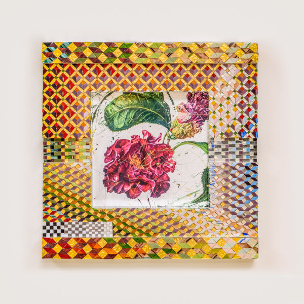 Camellia #2, part of the Mosaic framed camellia series by Nall