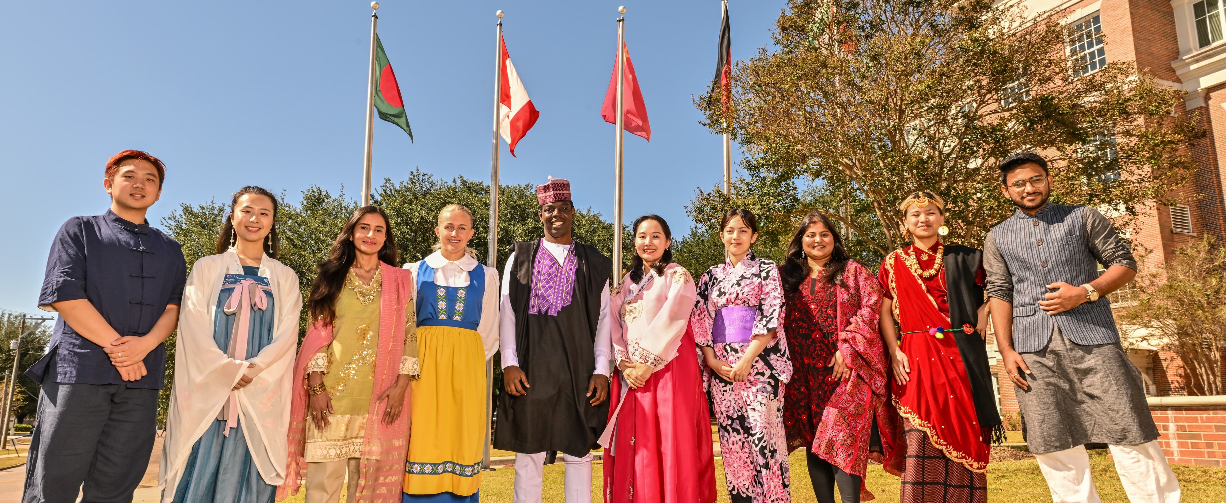 Different cultures brought together message conveyed by a group of Troy students 