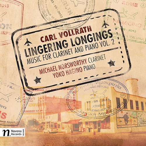 Album Cover - Lingering Longings, Music for clarinet and piano vol. 2