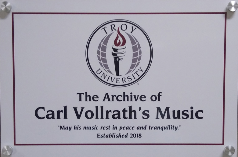 The Archive of Carl Vollrath's Music. "May his music rest in peace and tranquility." Established 2018