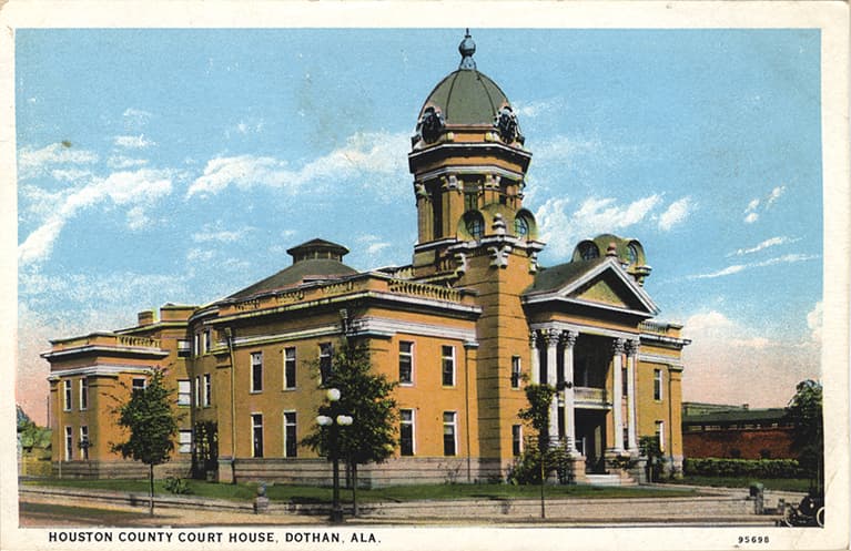 Color print of the Houston County Courthouse in Dothan, Alabama.