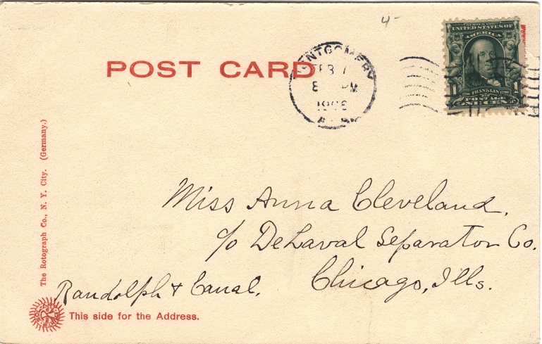 Postcard Back - Court Street, Montgomery