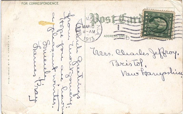 Postcard Back - Court Street, Montgomery