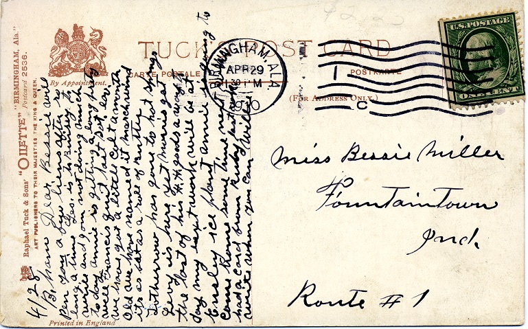 Postcard Back - Birmingham: Third Avenue