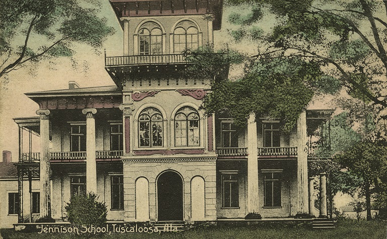 Color print of the three-story Drish House in Tuscaloosa, Alabama.