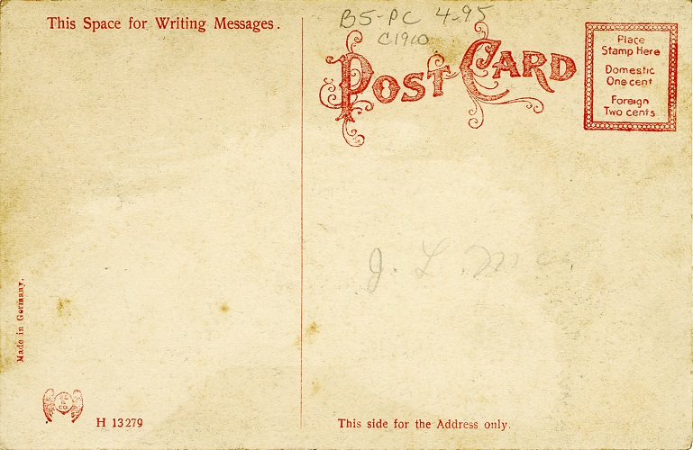 Postcard Back - Drish House, Tuscaloosa