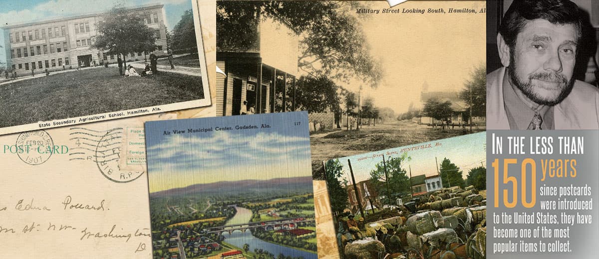 Assortment of postcards collected by Wade Hall