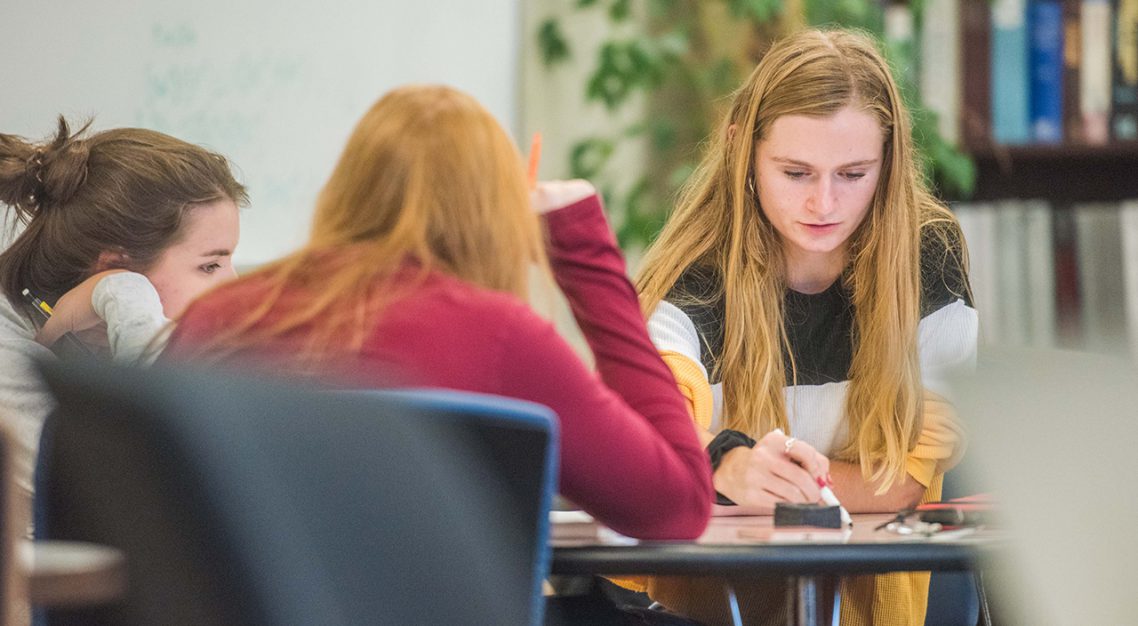 Student tutoring at the Learning Center