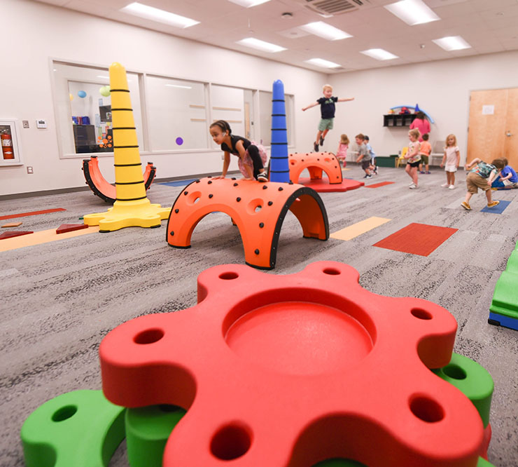 Children playing at the Coleman Center on the Dothan Campus 