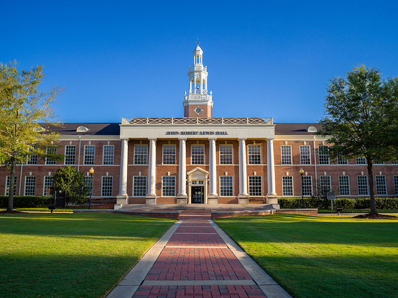 John Robert Lewis Hall on TROY's Campus.