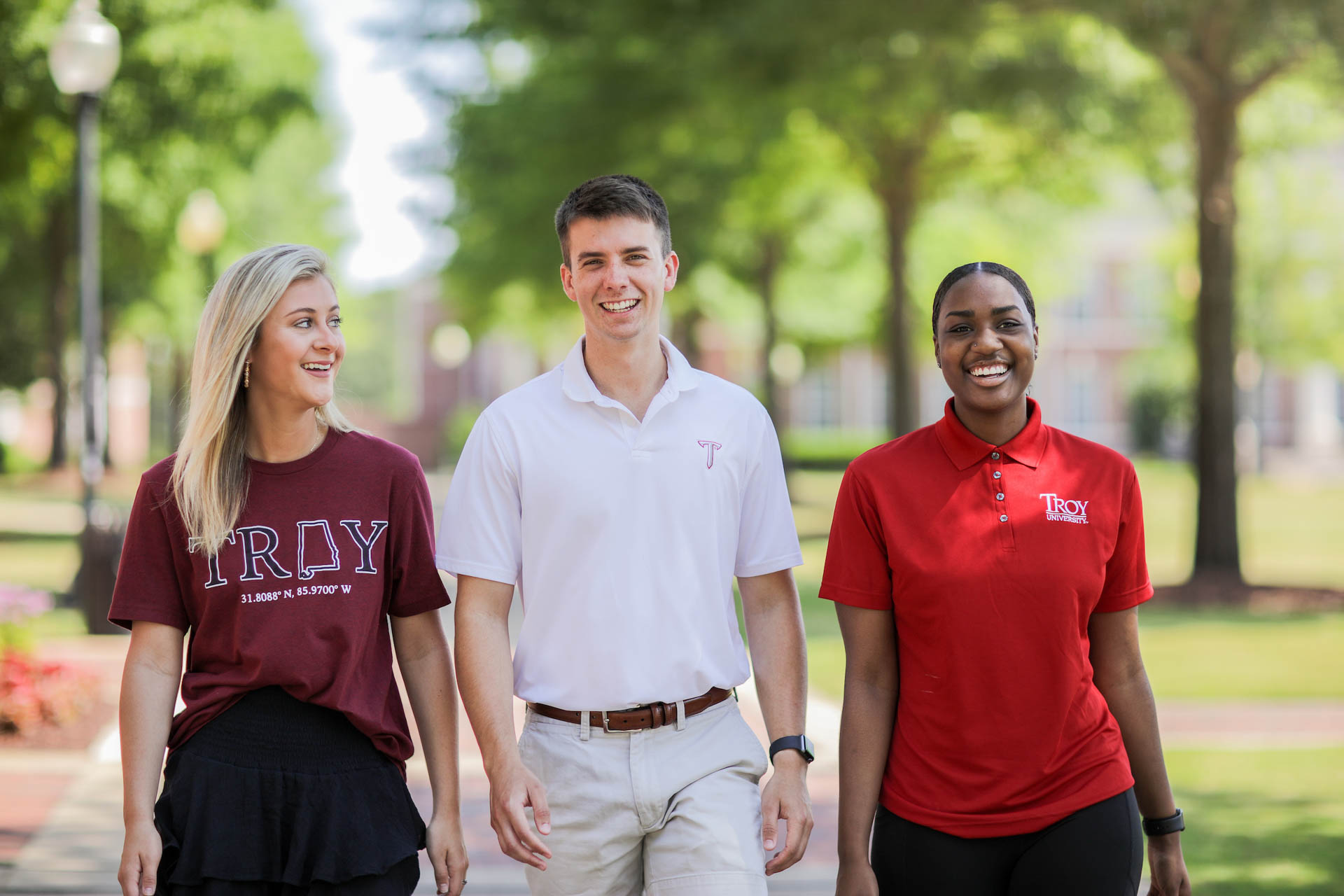 Students on Troy Campus