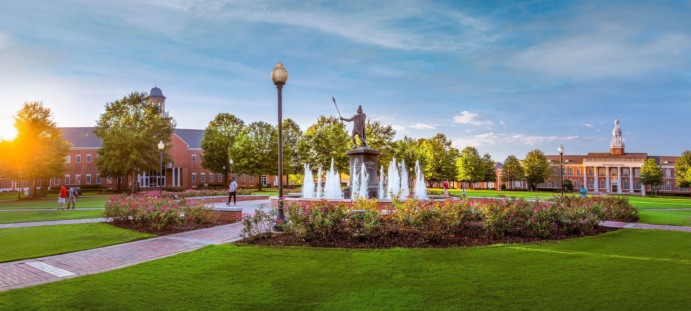 Academic quad on the Troy, Alabama campus