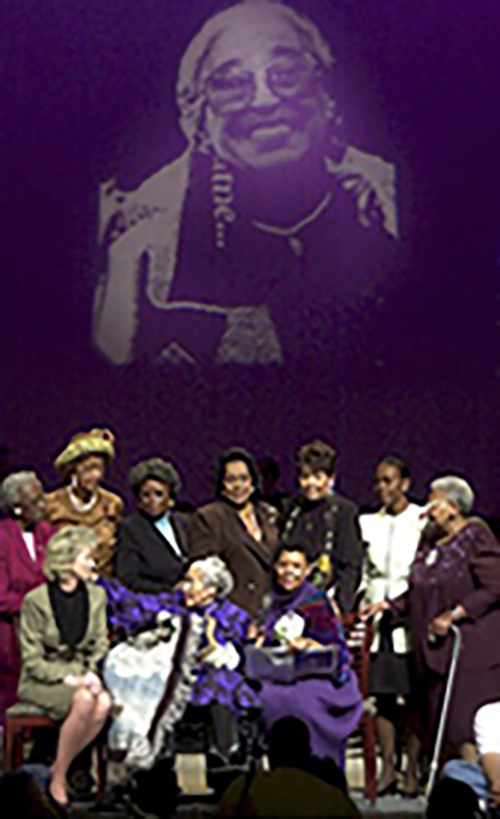 Rosa Parks at dedication ceremony