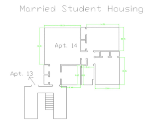 University Apartments floor plan.