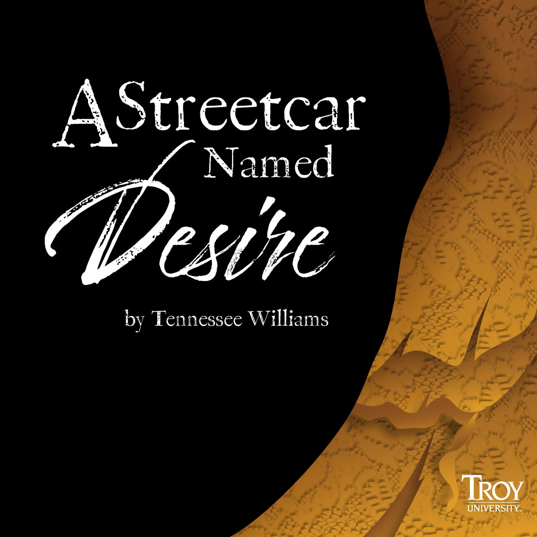 Title of A Streetcar Named Desire with the image of a dress bodice made of worn, yellowed lace