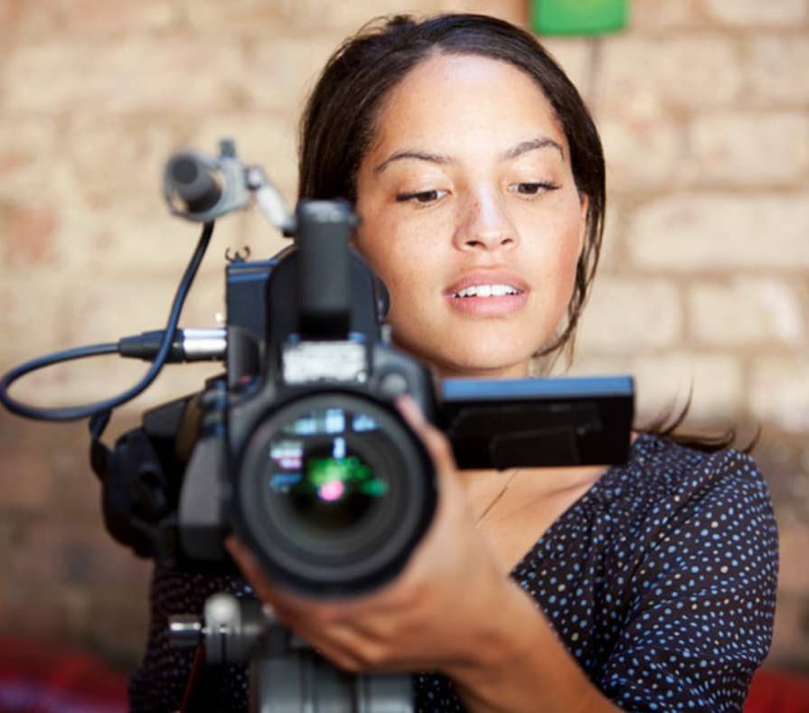 young filmmaker at work