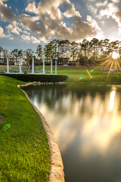 amphitheater during a sunset
