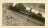 Photograph of train, from above, ca. 1947-1949. Possibly taken in Alabama.