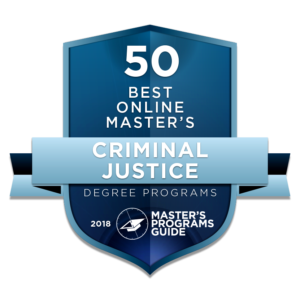 Criminal Justice 2018 Masters Programs Guide Badge