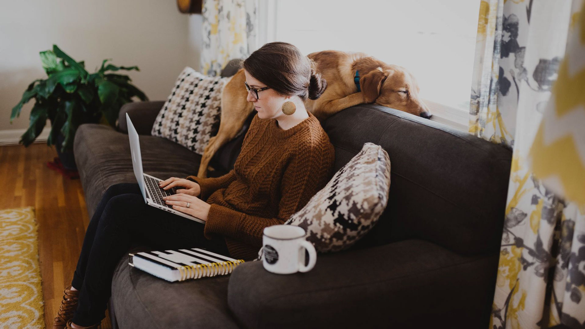 TROY Online student studying at home